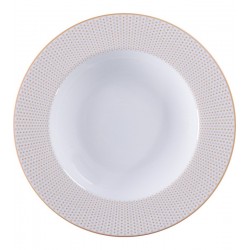 Prato 23cm Fundo Aurum Em Porcelana Decorada Tramontina
